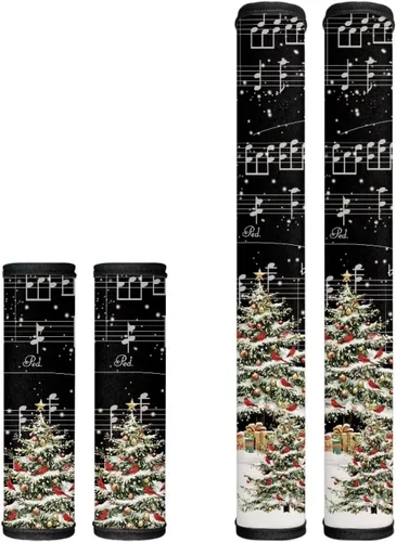 Vista 22 de Candy - Juego de 4 fundas para manija de puerta de refrigerador, decoración navideña, para cocina, mantiene tu nevera, microondas, horno