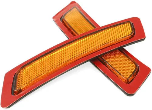 Vista 2 de Reflector de luces marcadoras laterales del parachoques delantero compatible con BMW F10/F11 Serie 5 528i 528ix 535i 550i 2011-2016 (lente ámbar)