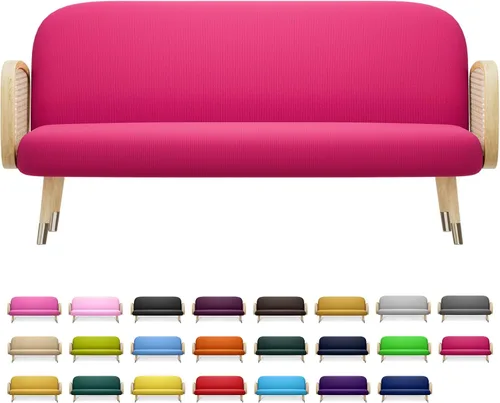 Vista 10 de MoNiBloom Funda para futón de tamaño Queen, elástica, sin brazos, funda para sofá sin brazos, protector de muebles, duradera y lavable, con Cereza