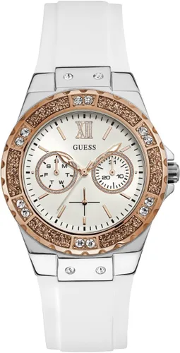 Vista 8 de Guess - Reloj para mujer de acero inoxidable + silicona resistente a manchas