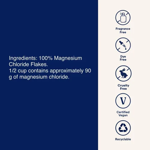 Vista 5 de Trace Minerals Copos de magnesio – Copos de baño de magnesio para un remojo calmante – Piel suave – Apoyo para dormir – Calma los músculos cansados