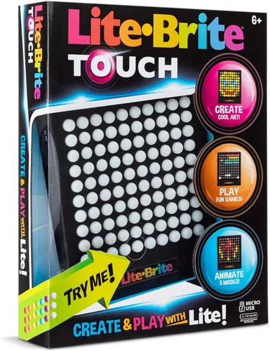 Vista 8 de Lite-Brite Touch - Crea, Juega y Anima - Juguete Portátil de Aprendizaje Sensorial STEM Iluminado, Juguete Creativo STEM de Arte para Niñas, Niños