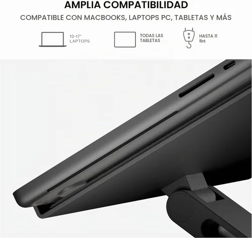 Vista 3 de [Usado] Native Union - Soporte de escritorio para laptop de altura ajustable ergonómico – Compatible con MacBook Air/Pro, iPad, Dell, HP, Lenovo
