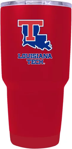 Vista 8 de Louisiana Tech Bulldogs - Vaso de acero inoxidable aislado negro de 24 onzas, producto universitario con licencia