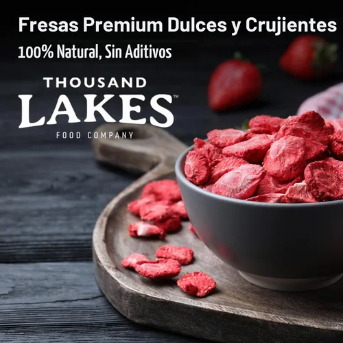 Vista 6 de Thousand Lakes – Frutas Deshidratadas Congeladas – Fresas 1.2 onzas Sin Azúcar Añadido Fresas Cortadas al 100%