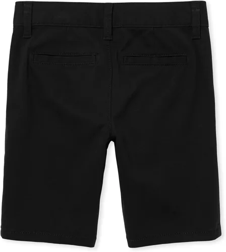 Vista 3 de The Children's Place Pantalones cortos chinos uniformes para niñas, paquete de 2