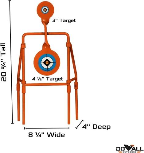 Vista 2 de Do All Outdoors Double Blast Spinner - Objetivo de disparo con objetivos giratorios de 3 y 4.5 pulgadas, clasificado para plomo de nariz suave