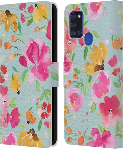 Vista 247 de Head Case Designs Officially Licensed Ninola Butterfly Nature Spring Floral Leather Wallet Case Compatible with Samsung Galaxy A07 4G