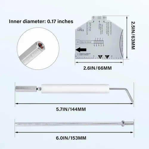 Vista 2 de FSCLB Kit de electrodos 5780 para modelos Beckett AF, SR, AFG, BPW, SF, SR"F" Replacement Electrode Insulator Assembly, Compatible with Beckett