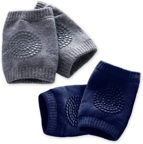 Vista 5 de Rodilleras para gatear para bebés, protectores antideslizantes para bebé niño y niña (2 pares)