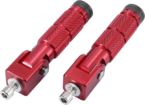 Vista 9 de Motoforti 1 par 0.276 in aleación de aluminio universal motocicleta plegable trasero reposapiés estribera pedal Ciclismo negro