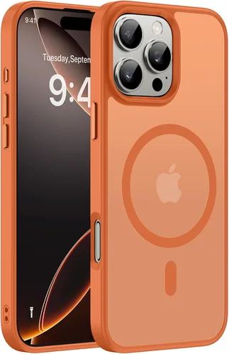 Vista 80 de Miracase Funda para iPhone 16e para MagSafe [con 2 protectores de pantalla] [protección superior de grado militar] antihuellas, translúcida mate a