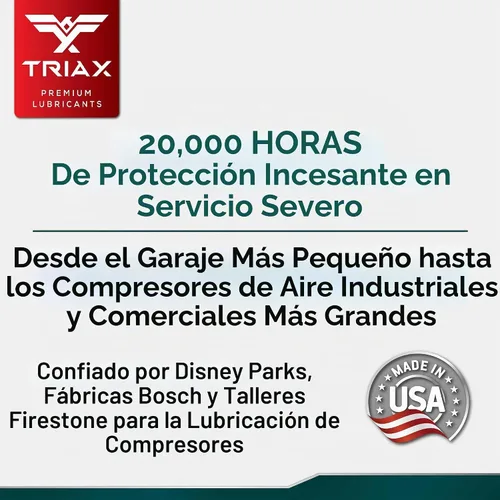 Vista 5 de TRIAX Kompressor MV 46 SAE 20, Aceite para Compresor de Aire Completamente Sintético, Multi-Vis para Rotativo, de Paletas, de Tornillo