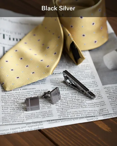 Vista 2 de TAVARAT Tie Clip Tie Clips for Men Tie Bar Tie Pin Cufflinks for Men Tps-031-039R