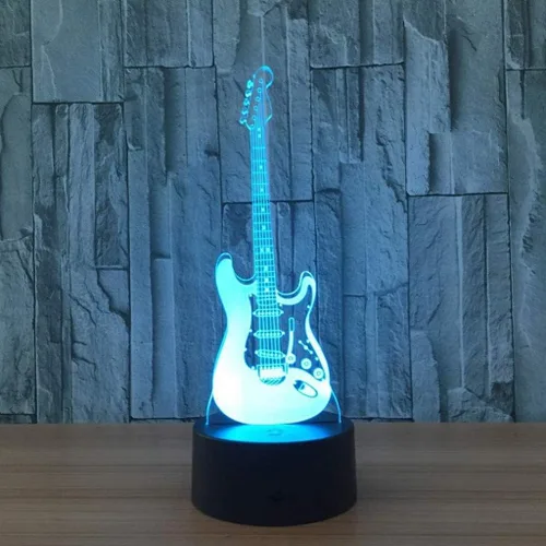 Vista 5 de Luz nocturna 3D, USB Plug-in dormitorio habitación infantil lámpara de mesa luz nocturna