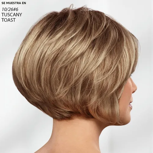 Vista 3 de Paula Young Laurel WhisperLite Peluca Haute Bob peluca con cejas desnatadas