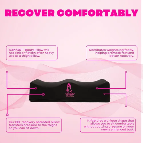 Vista 2 de Almohada BBL Después de la Cirugía, Almohada de Glúteos Cojín para el Trasero con Tablero Abdominal Postoperatorio, Espumas de Lipo Después