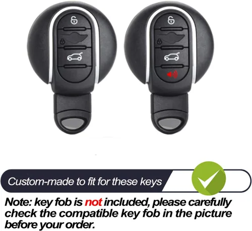 Vista 2 de MECHCOS Compatible con Mini Cooper Clubman Countryman F54 F55 F56 F57 F60, Funda de llave con 3 4 botones, Protector de llave con control remoto