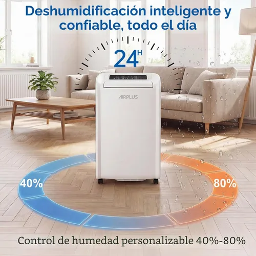 Vista 6 de AIRPLUS - Deshumidificador de 70 pintas con manguera de drenaje, 4500 pies cuadrados para sótano