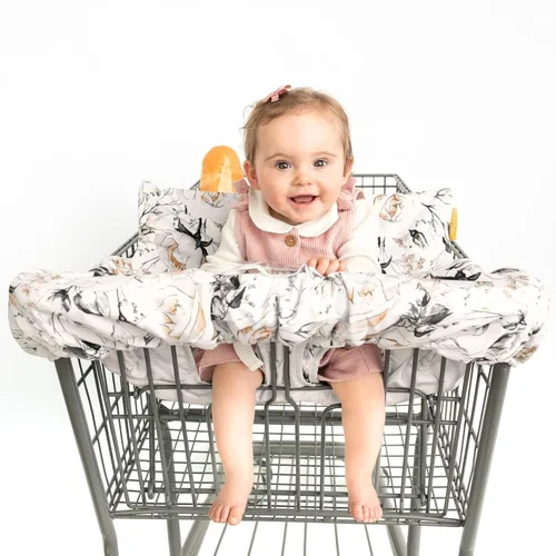 Vista 9 de Binxy Baby Funda para silla alta 2 en 1 y funda para carrito de compras para bebé, funda cómoda para carrito de comestibles, funda de carrito