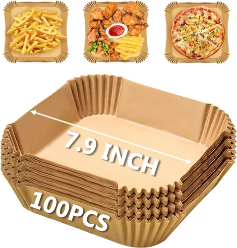 Vista 9 de Revestimientos para freidora de aire CHEFMAN de 2 cuartos de galón, mini forros para freidora de aire desechables para freidora de aire para Cosori
