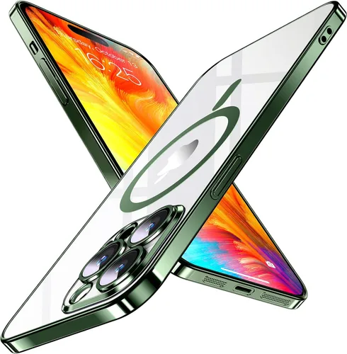 Vista 9 de Funda magnética delgada diseñada para iPhone 13 Pro Max [Compatible con MagSafe], carcasa trasera dura con acabado fino [No se pone amarilla] Funda