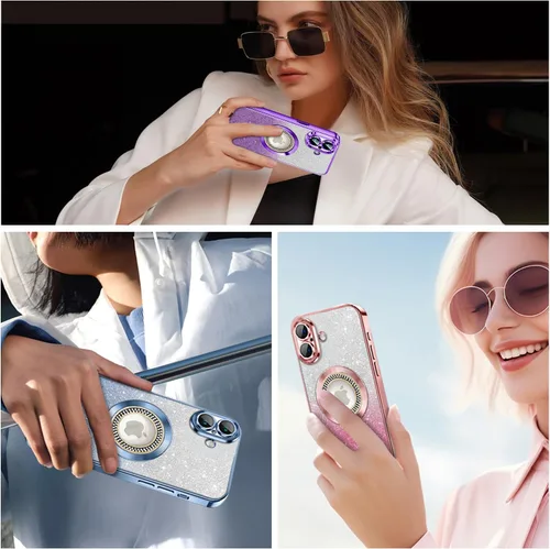 Vista 72 de Misscase Funda magnética con purpurina para iPhone 11 compatible con MagSafe, protección completa, delgada, a prueba de golpes, antiarañazos