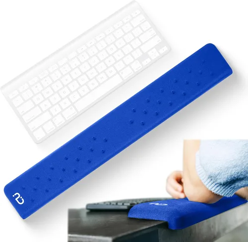 Vista 10 de EdgeRest PostureUp - Reposamuñecas largo en forma de L para codo, antebrazo y muñeca, soporte cómodo para mesa o escritorio, antideslizante, Negro