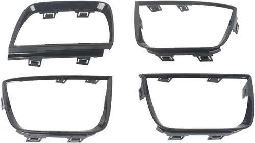 Vista 3 de KARPAL Cubierta de bisel de luz trasera compatible con Chevy Camaro LT LS SS 2010-2013 negro brillante 92199773 92199774
