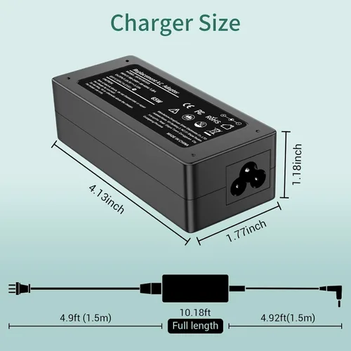 Vista 3 de Cargador adaptador de CA para portátil HP Envy TouchSmart m6-k022dx m6-k025dx Sleekbook; HP Envy 15-j013cl 15-j023cl 15-j030us; HP Pavilion
