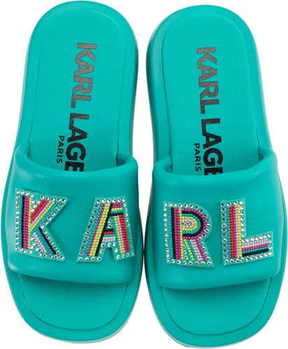 Vista 4 de Karl Lagerfeld Paris Women's Opal Embellished Platform Slide Sandal
