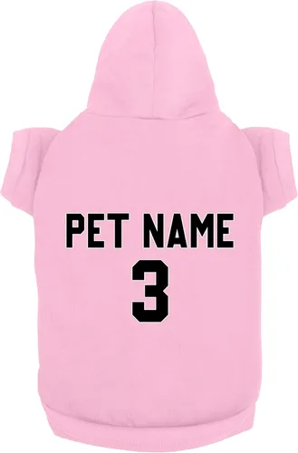 Vista 6 de Ropa para perro personalizada: diseña tu propia sudadera con capucha para mascotas, añade número de nombre, suéter personalizado para perros Negro