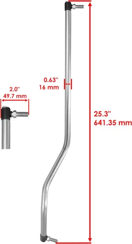 Vista 2 de Caltric Enlace de arrastre de dirección compatible con Craftsman Husqvarna 532175572 175572