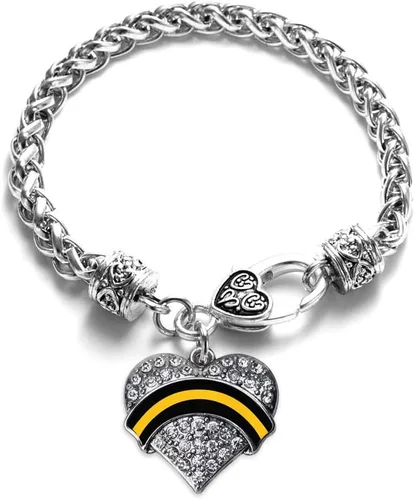 Vista 18 de Inspired Silver - Pulsera de plata con dije de corazón pavé con joyas de circonita cúbica