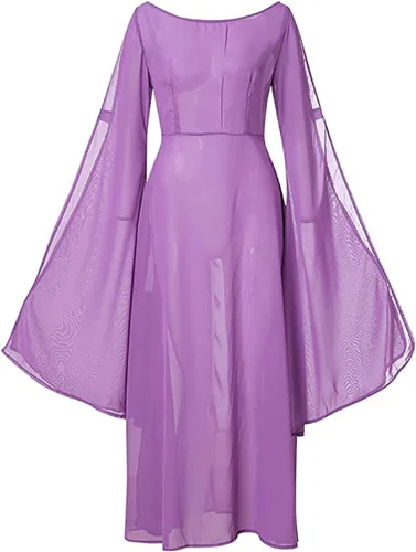 Vista 4 de Vestido renacentista para mujer, vestido victoriano, gótico, retro, medieval, vestido tradicional irlandés, vestido de fiesta de cosplay
