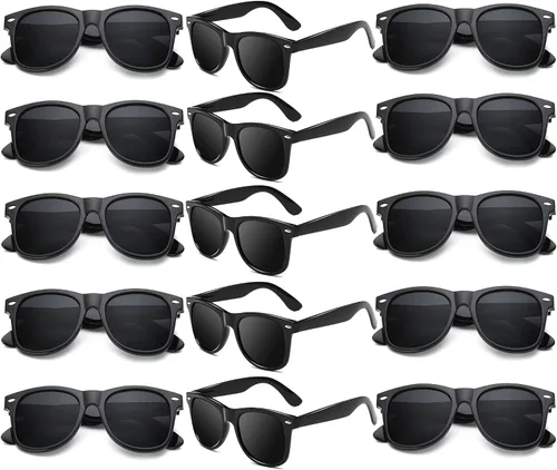 Vista 16 de Gafas de sol clásicas para hombre, paquete de 15 unidades, espejo colorido Negro Espejo