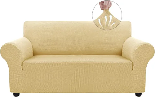 Vista 46 de Asnomy Fundas de sofá para sofá de 2 cojines, fundas elásticas para sofá biplaza, protector de mascotas, fundas de muebles para perros y gatos, tela