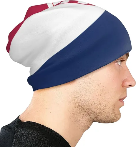 Vista 5 de Gorro de punto con bandera de Croacia gorro de invierno cálido suave para uso diario para hombres y mujeres Fashion talla única