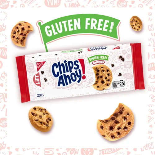 Vista 5 de CHIPS AHOY! Galletas masticables sin gluten con chispas de chocolate fudgy, 9.75 oz Certificado Kosher