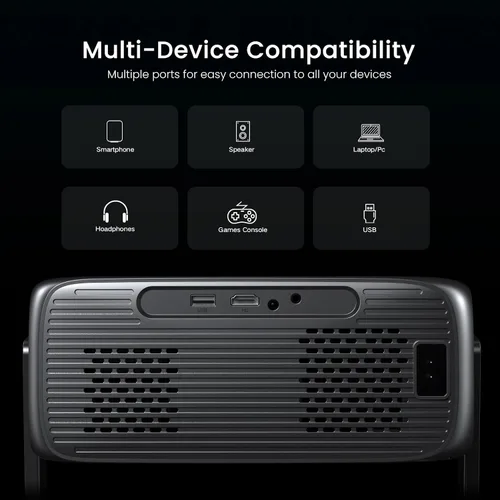 Vista 16 de Proyector para exteriores de Google TV con licencia oficial ANSI 2000 4K Full HD, proyector inteligente con WiFi y Bluetooth