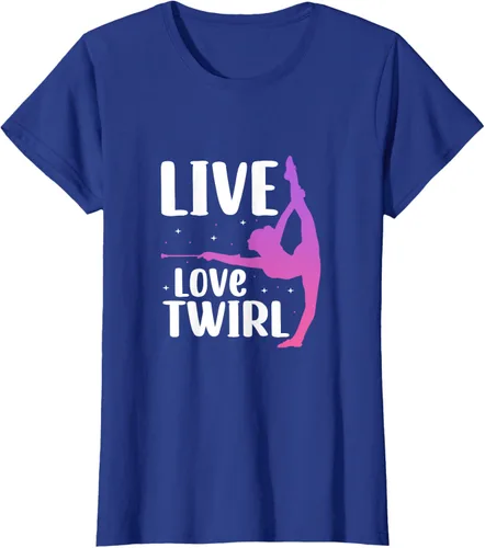 Vista 39 de Camiseta Twirl Baton Twirling Twirler Majorettes, Negro