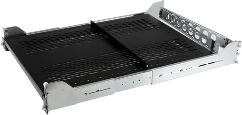 Vista 10 de StarTech - Estante deslizante para teclado de 1U, 19 pulgadas, 55 libras, 22 pulgadas (SLIDESHELFD) Pull-out drawer tray for any 19in server rack