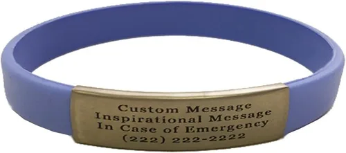 Vista 17 de Pulsera de identificación médica personalizada - Pulsera de seguridad para personas mayores grabada personalizada - Alerta de Alzheimer