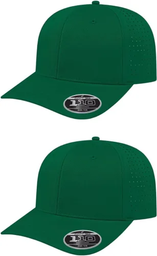 Vista 9 de Cap America i8533 Flexfit 110 Gorra Snapback Perforada de Rendimiento de Perfil Medio de 6 Paneles con Protección UV y Snapback Ajustable