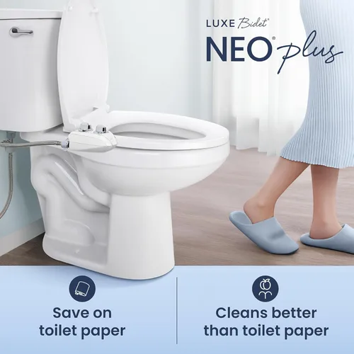 Vista 6 de LUXE Bidet NEO 120 Plus - Boquilla única, accesorio de bidé no eléctrico para asiento de inodoro, instalación deslizante patentada, autolimpieza