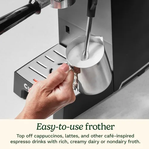 Vista 5 de Cuisinart Espresso Bar Slim Máquina de Café Espresso, Hace Bebidas Calientes o Frías de Calidad de Café Incluyendo Cappuccino, Lattes y Bebidas