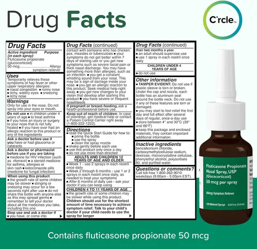 Vista 8 de Fluticasone - Aerosol Nasal para Alivio de Alergias – 24 horas sin somnolencia – Aerosol nasal para alivio de alergias sinusales – Fuerza