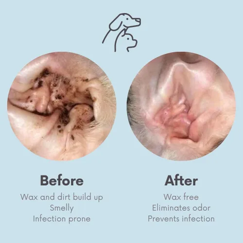 Vista 2 de Toallitas veterinarias para ojos y oídos para perros y gatos, elimina las manchas de lágrimas y el tratamiento de infecciones, hipoalergénicas, sin