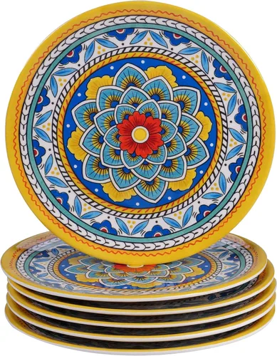 Vista 3 de Certified International Portofino - Juego de vajilla de melamina de 12 piezas, servicio para 4, multicolor