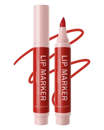 Vista 14 de Lápiz de Maquillaje para Tinte de Labios-1 Pieza Tinte de Labios Hidratante Rosa Berry Lápiz Delineador de Labios Líquido, Aspecto de Color Mate 01#